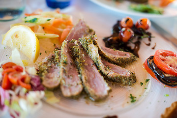 Image showing roasted tuna slices