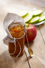 Image showing jar of apple jam