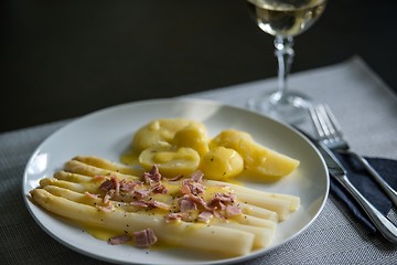 Image showing asparagus dinner