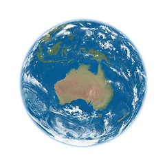 Image showing Australia on blue Earth