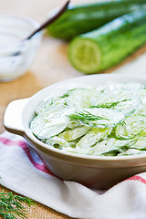 Image showing Cucumber with Celery and Dill salad