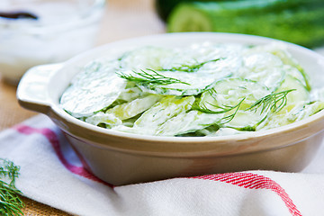 Image showing Cucumber with Celery and Dill salad