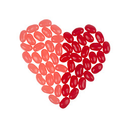 Image showing Jelly bean heart