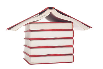 Image showing Books shaped like a house