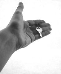 Image showing Hand holding Key