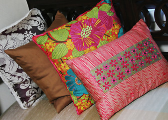 Image showing Colorful cushions