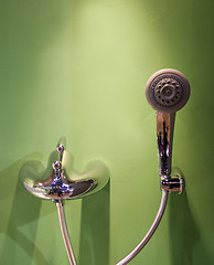 Image showing Shower head and tap