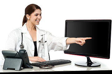 Image showing Female physician in her clinic