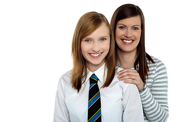 Image showing Mother and daughter posing together