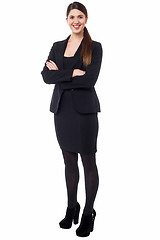 Image showing Young confident female business executive