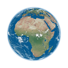 Image showing Africa on blue Earth