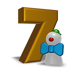 Image showing number seven and clown