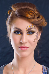 Image showing Beautiful Woman with  Luxury Makeup