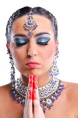 Image showing Beautiful Woman with  Luxury Makeup