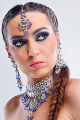 Image showing Beautiful Woman with  Luxury Makeup