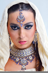 Image showing Beautiful Woman with  Luxury Makeup