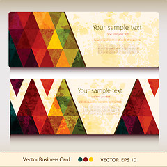 Image showing Set of abstract geometric business card