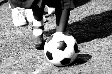 Image showing Girl Playing Football