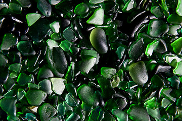 Image showing glass pieces polished by the sea