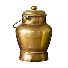 Image showing Ancient bronze can with handle