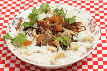 Image showing Fragrant lamb biryani curry