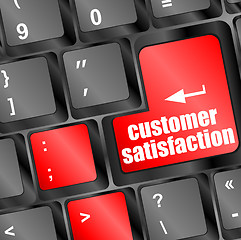 Image showing customer satisfaction key word on computer keyboard