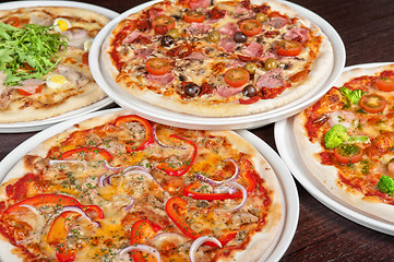 Image showing pizza set