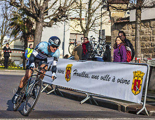 Image showing The Cyclist Gianni Meersman- Paris Nice 2013 Prologue in Houille