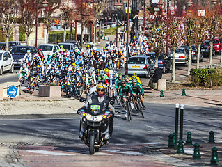 Image showing The Peloton- Paris Nice 2013 in Nemours