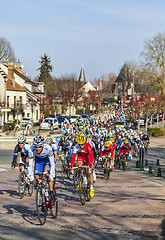 Image showing The Peloton- Paris Nice 2013 in Nemours