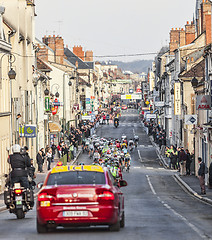 Image showing The Peloton- Paris Nice 2013 in Nemours