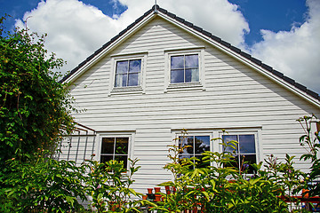 Image showing White wooden house