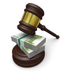 Image showing Justice and money