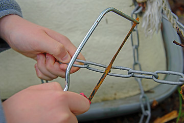 Image showing Sawing chain