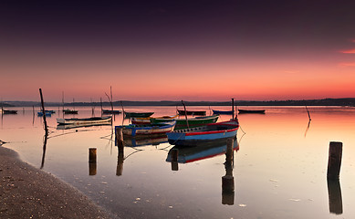 Image showing Boats in the river