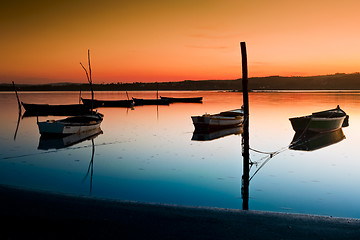 Image showing Boats in the river