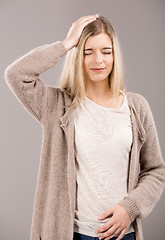 Image showing Woman with headache