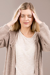 Image showing Woman with headache