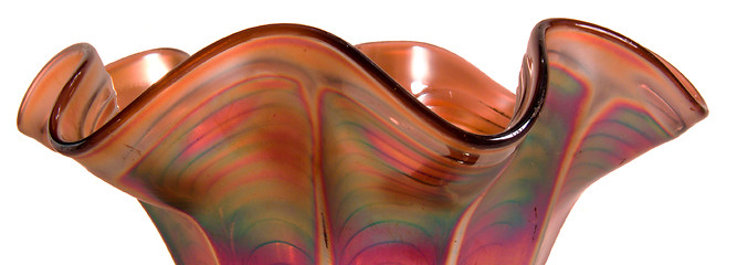 Image showing Carnival Glass Candy Dish Detail