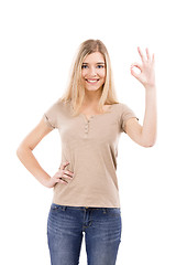 Image showing Positive woman