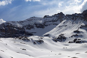 Image showing Snowy rocks