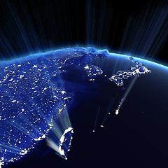 Image showing East Asia city lights