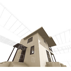 Image showing Villa construction