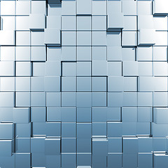 Image showing Blue abstract cubes