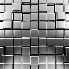 Image showing Silver abstract cubes