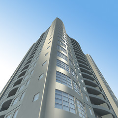 Image showing Skyscraper from glass and steel