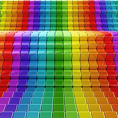 Image showing Rainbow waves