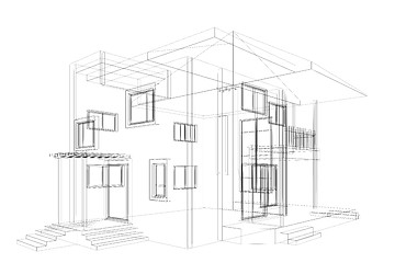 Image showing Cottage blueprint