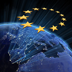 Image showing European Union city lights