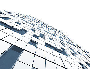 Image showing Modern building white isolated